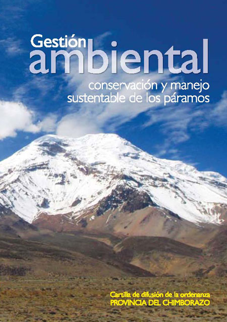 Ordenanza para la gestión ambiental y la conservación y manejo sustentable de los páramos de la provincia de Chimborazo