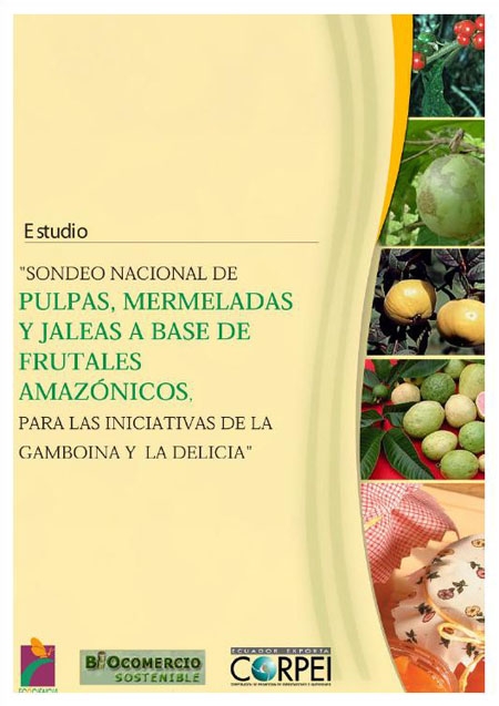 Sondeo nacional de pulpas, mermeladas y jaleas a base de frutales amazónicos, para las iniciativas de la Gamboina y la Delicia