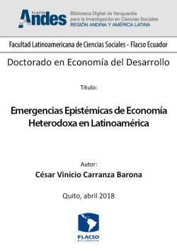 Emergencias epistémicas de economía heterodoxa en Latinoamérica